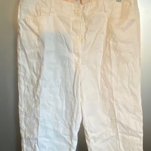 White Stag Embroidered White on White Capris size 12